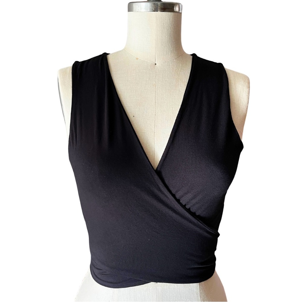 Elegant Black Wrap Top